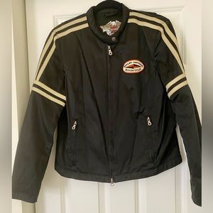 Harley Davidson Nylon with Leather Trim Riding Jacket